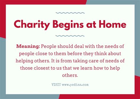 charity starts at home meaning|'Charity Begins At Home' Meaning .